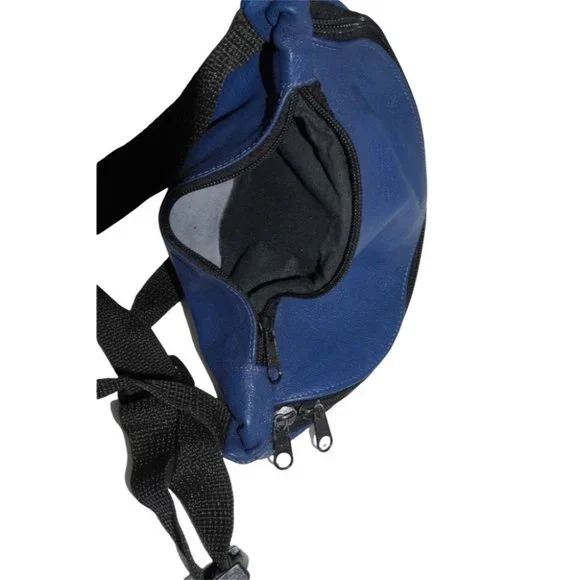 Fanny Pack, Cobalt Blue Leather, Waist Pack, Hip Purse, Retro Accessories Unisex - Picture 9 of 10